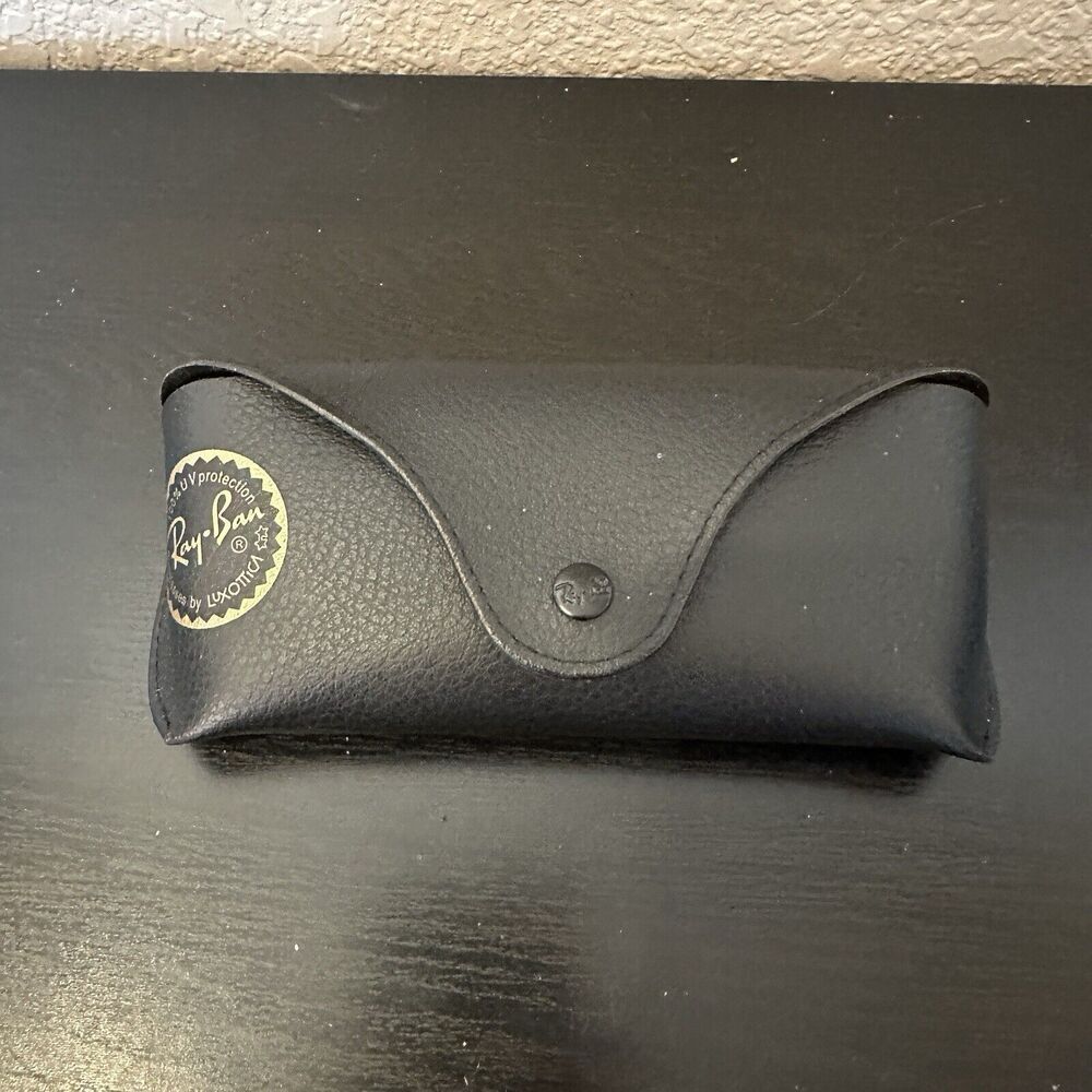 Ray-Ban Leather Case Only Black Gold‎ Embossed